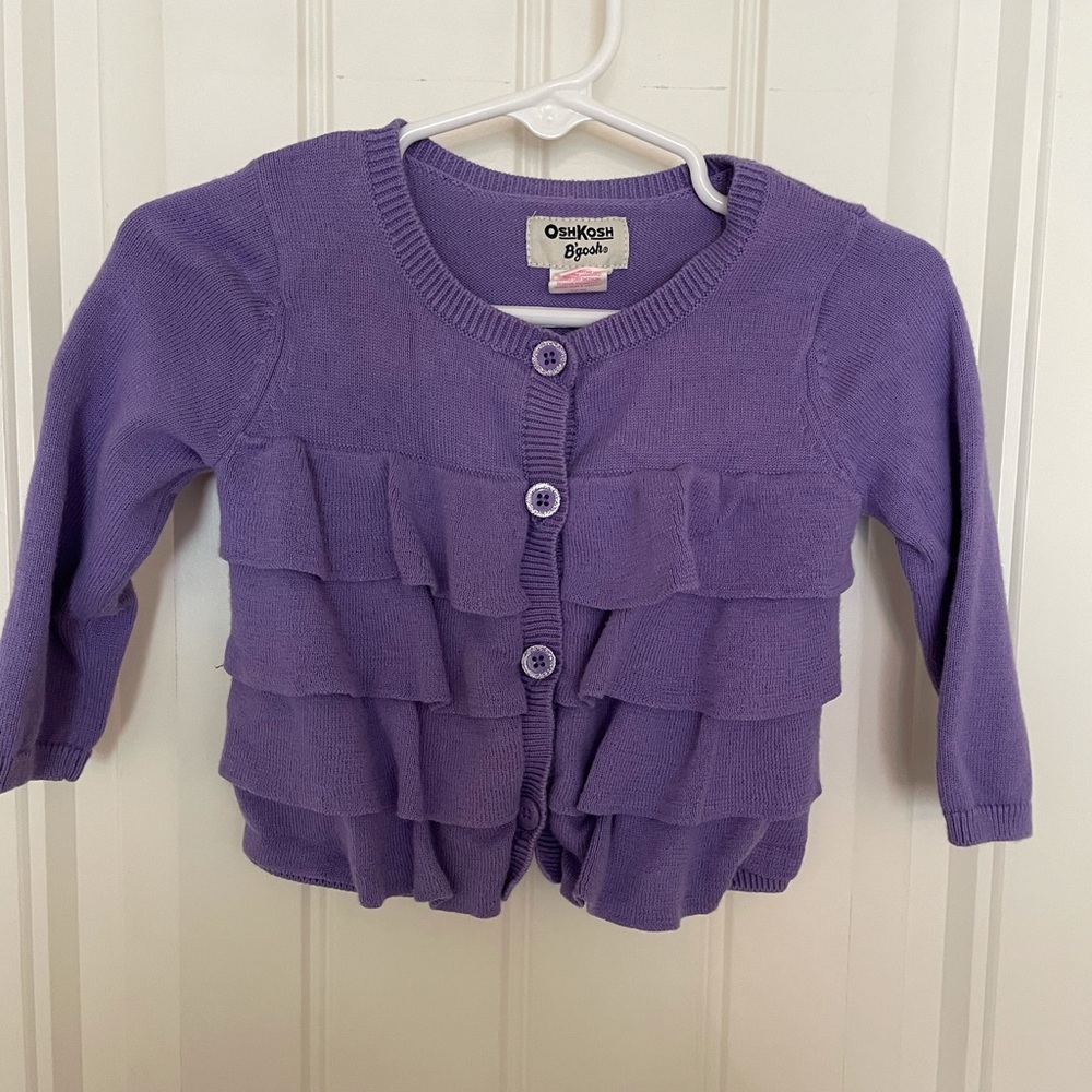 Purple ruffle sweater